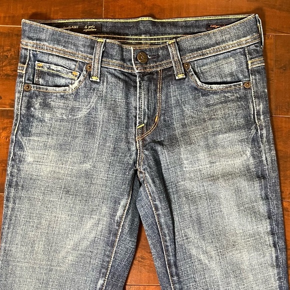 CITIZENS OF HUMANITY Denim Gabrielle #45 Stretch H Yoke Signature Flare Size 24 - Picture 3 of 12